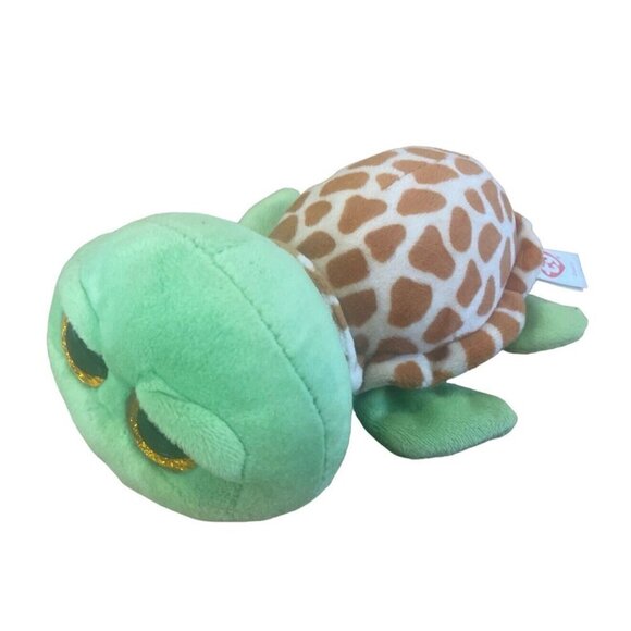 Ty Beanie Boos ZIPPY the Turtle 7" Beanbag Plush Stuffed Animal Toy Glitter Eyes - Picture 1 of 9